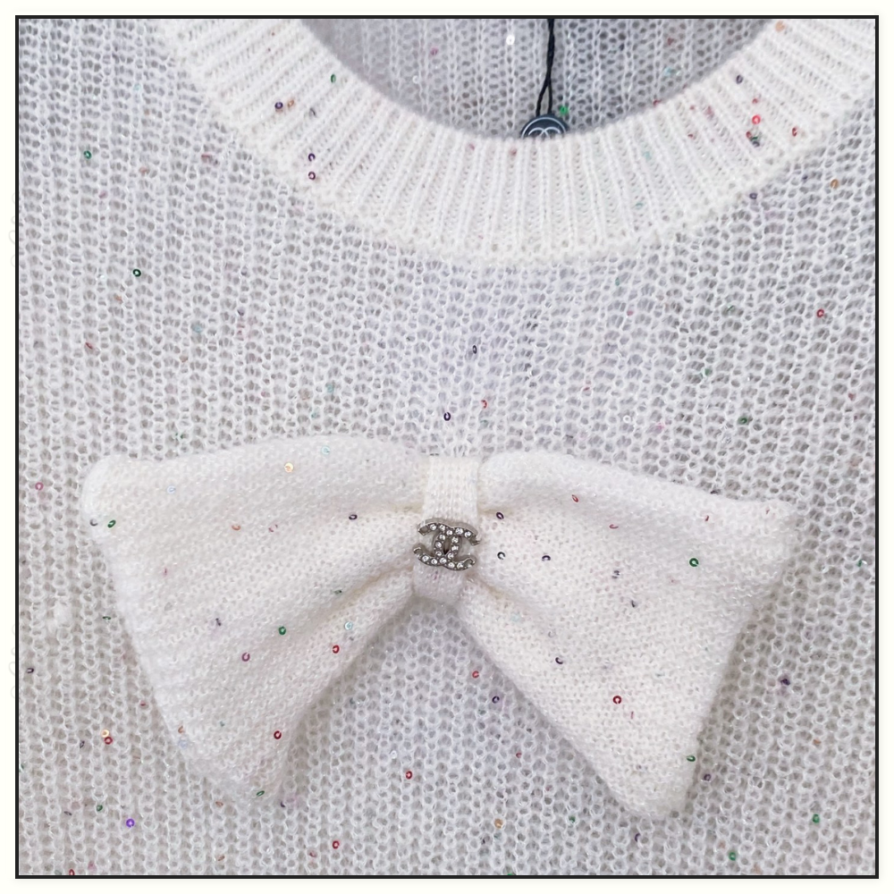 BOW DETAIL WOOL SWEATER
