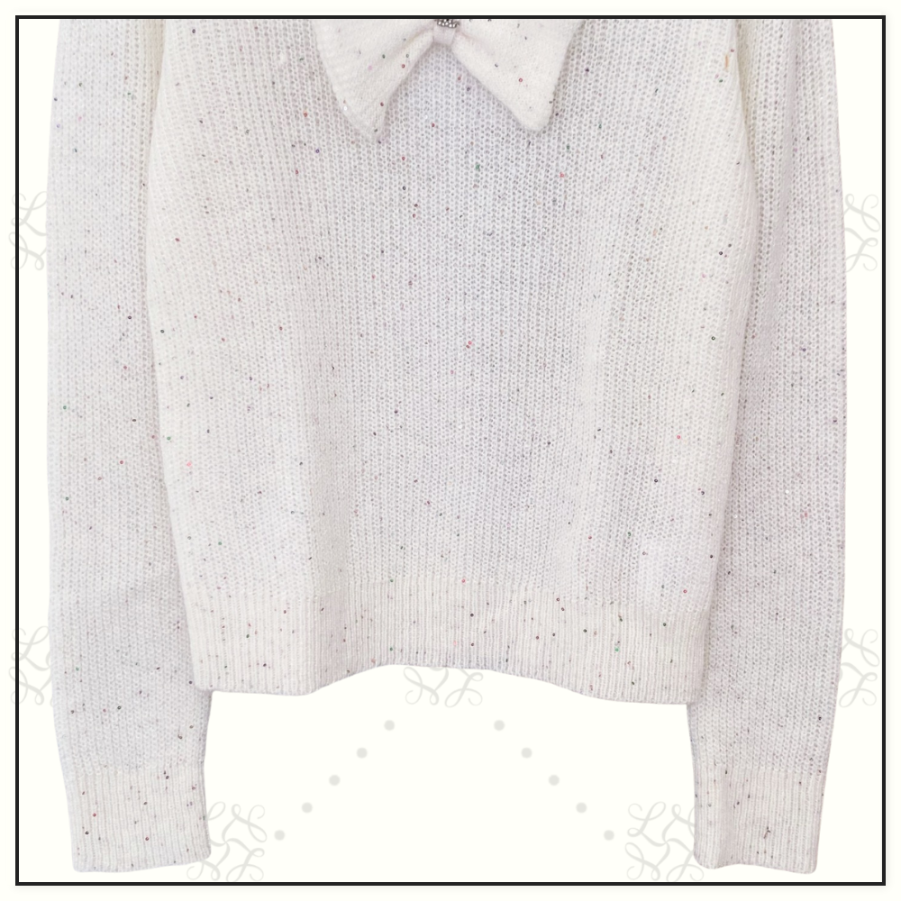 BOW DETAIL WOOL SWEATER