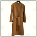 WOOL & CASHMERE BLEND FUNNEL NECK COAT