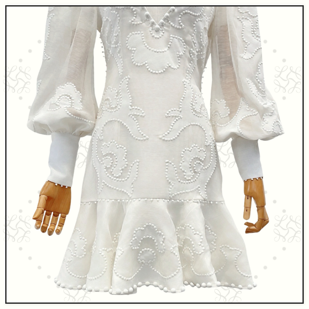 RADIATE APPLIQUÉ FLIP MINI DRESS