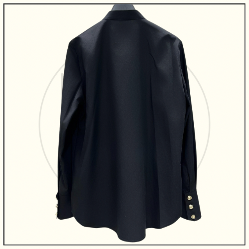 RUFFLED POPLIN SHIRT