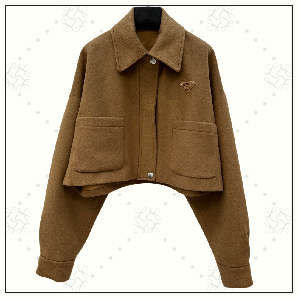 CAMEL HAIR BOMBER & BELTED SHORT