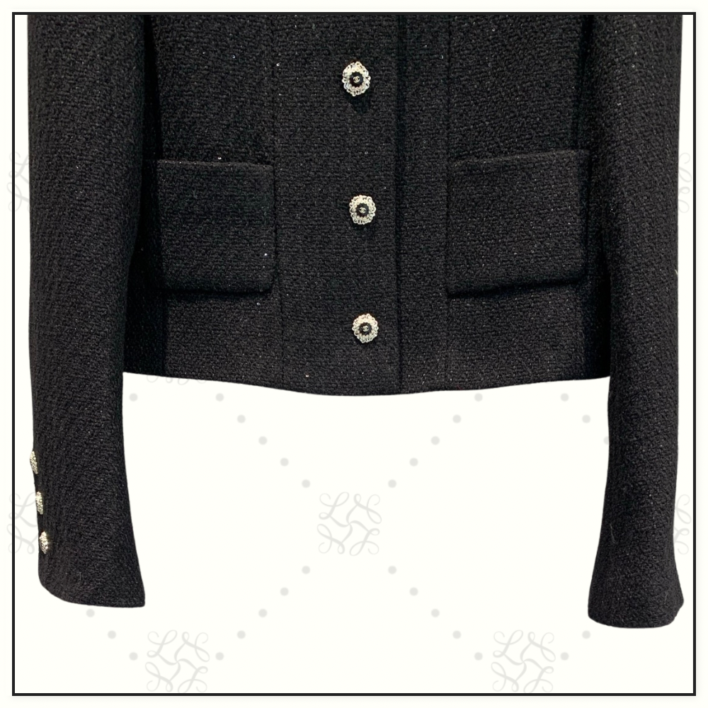 GLITTERED WOOL TWEED JACKET