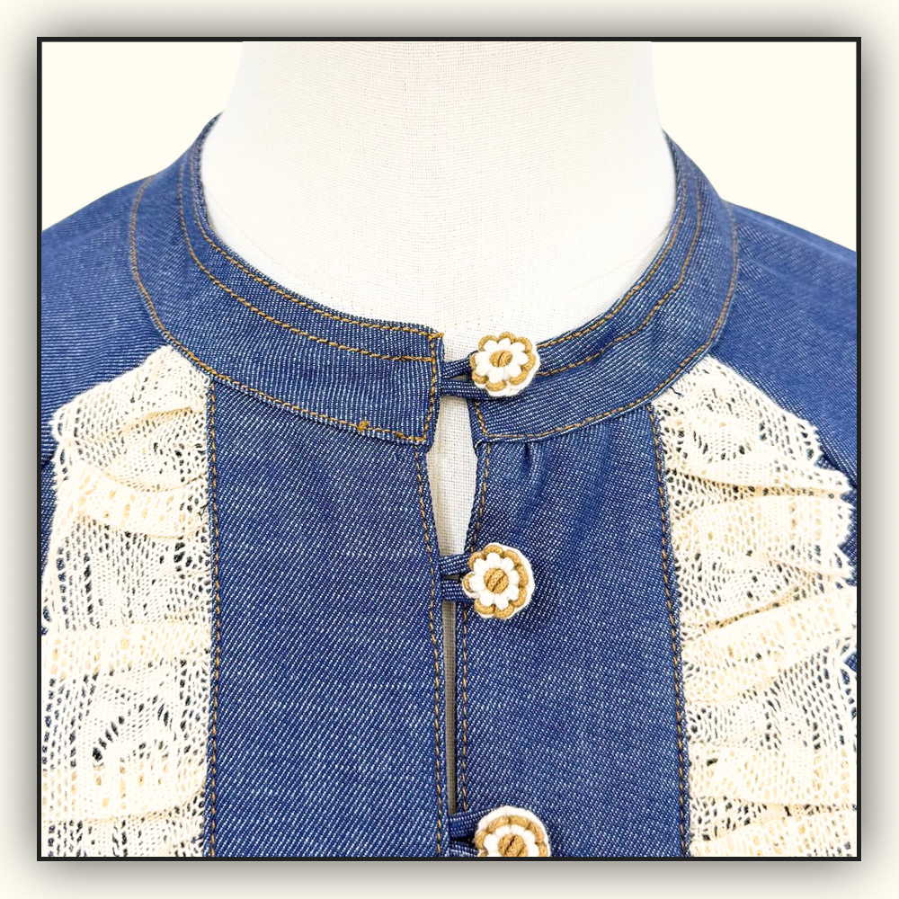 AWAKEN BELTED DENIM MINI DRESS