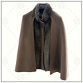 GIOVI CASHMERE CAPE WITH FUR COLLAR