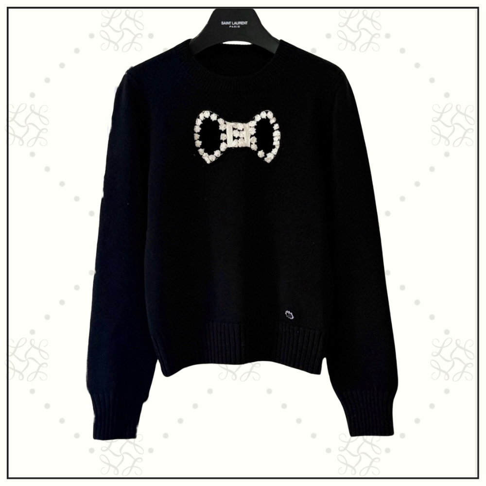 BOW DETAIL WOOL SWEATER