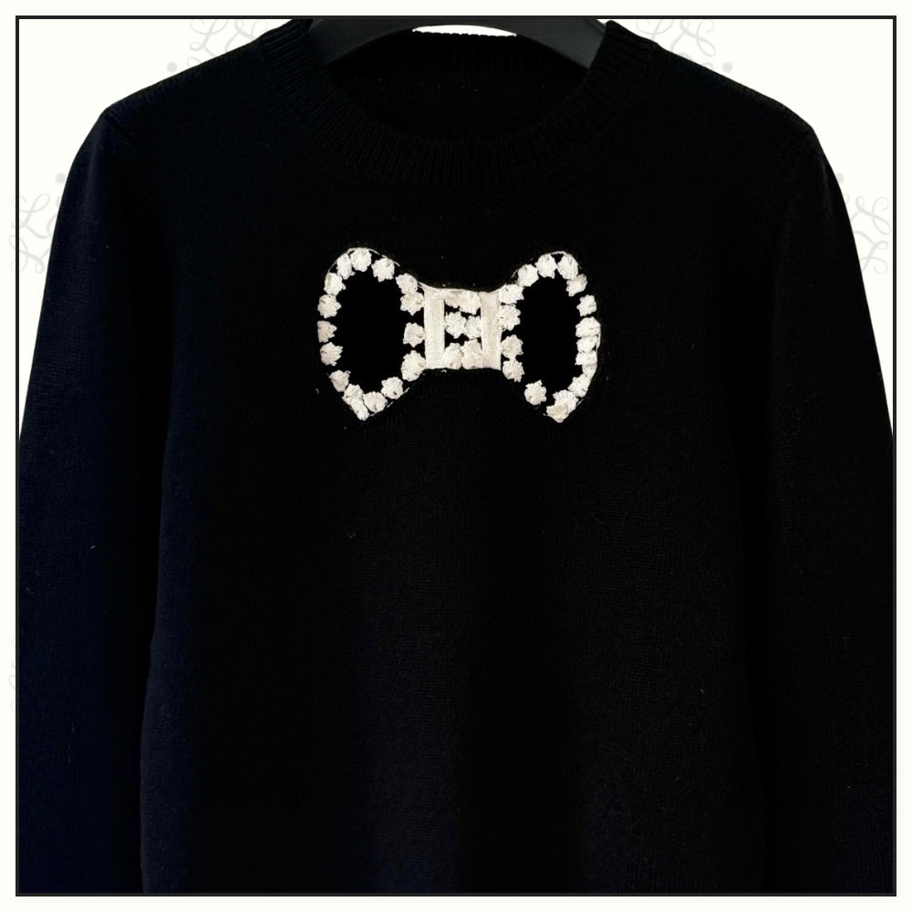 BOW DETAIL WOOL SWEATER