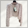 MINK FUR CROPPED SWEATER