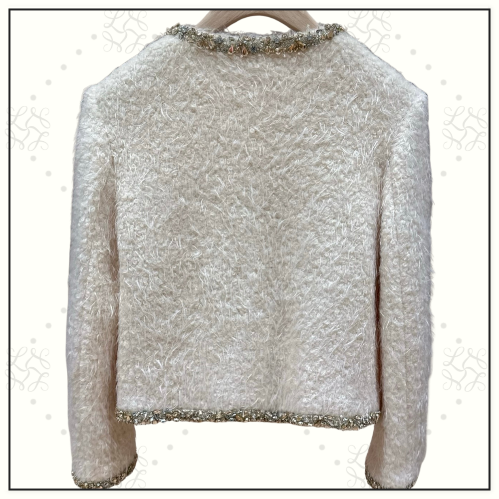 EMBROIDERED CHELSEA JACKET IN SILK NATTÉ