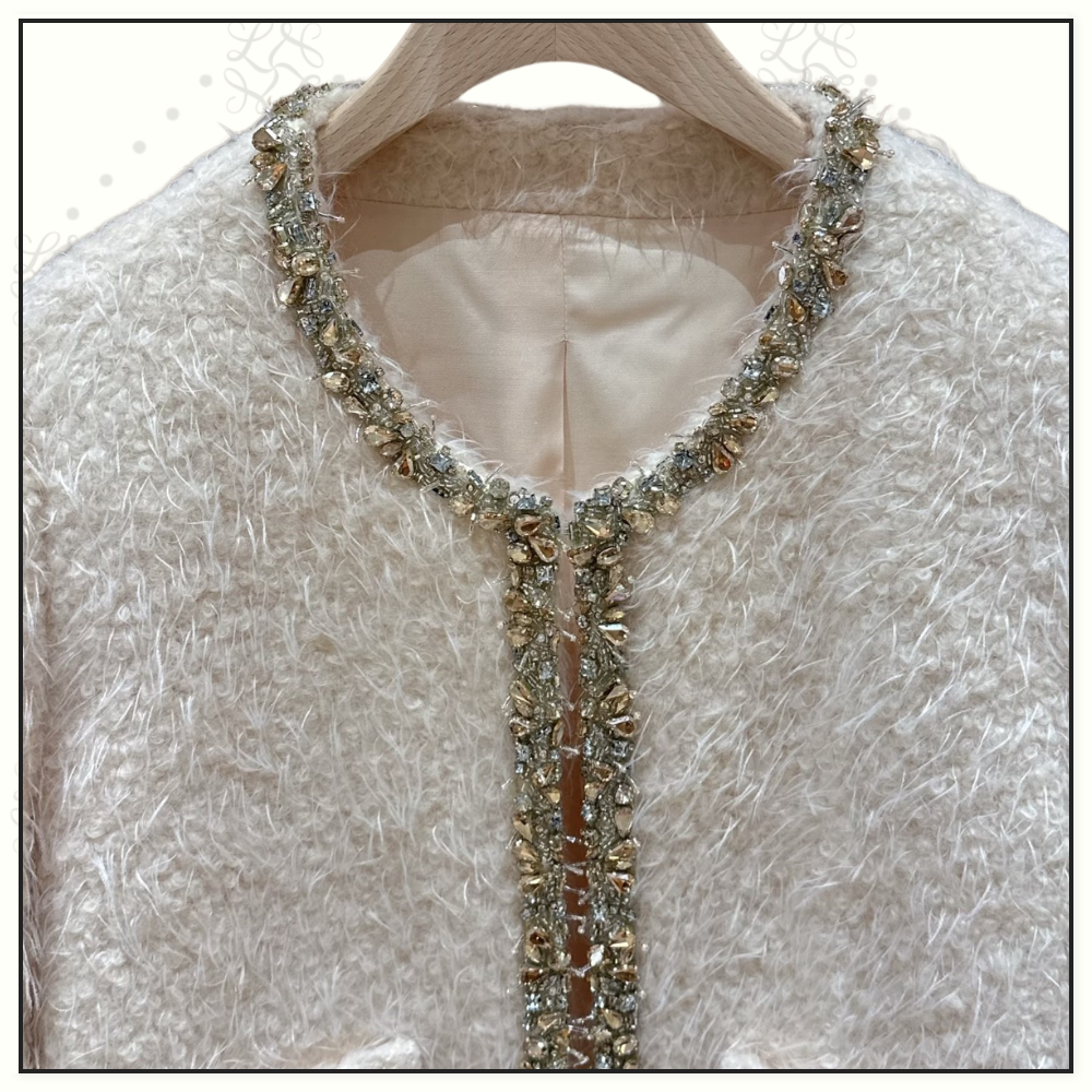 EMBROIDERED CHELSEA JACKET IN SILK NATTÉ