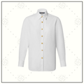 COTTON POPLIN MONOGRAM BUTTON SHIRT