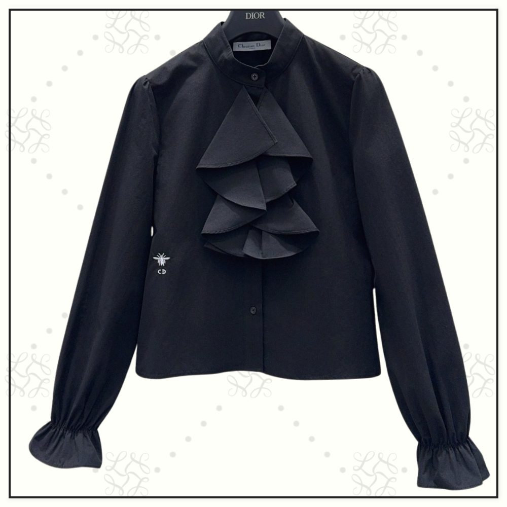 RUFFLE COLLAR SHORT SHIRT