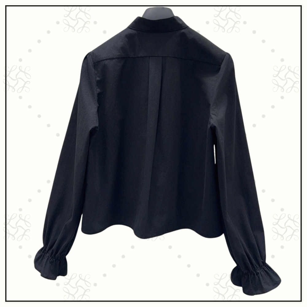 RUFFLE COLLAR SHORT SHIRT