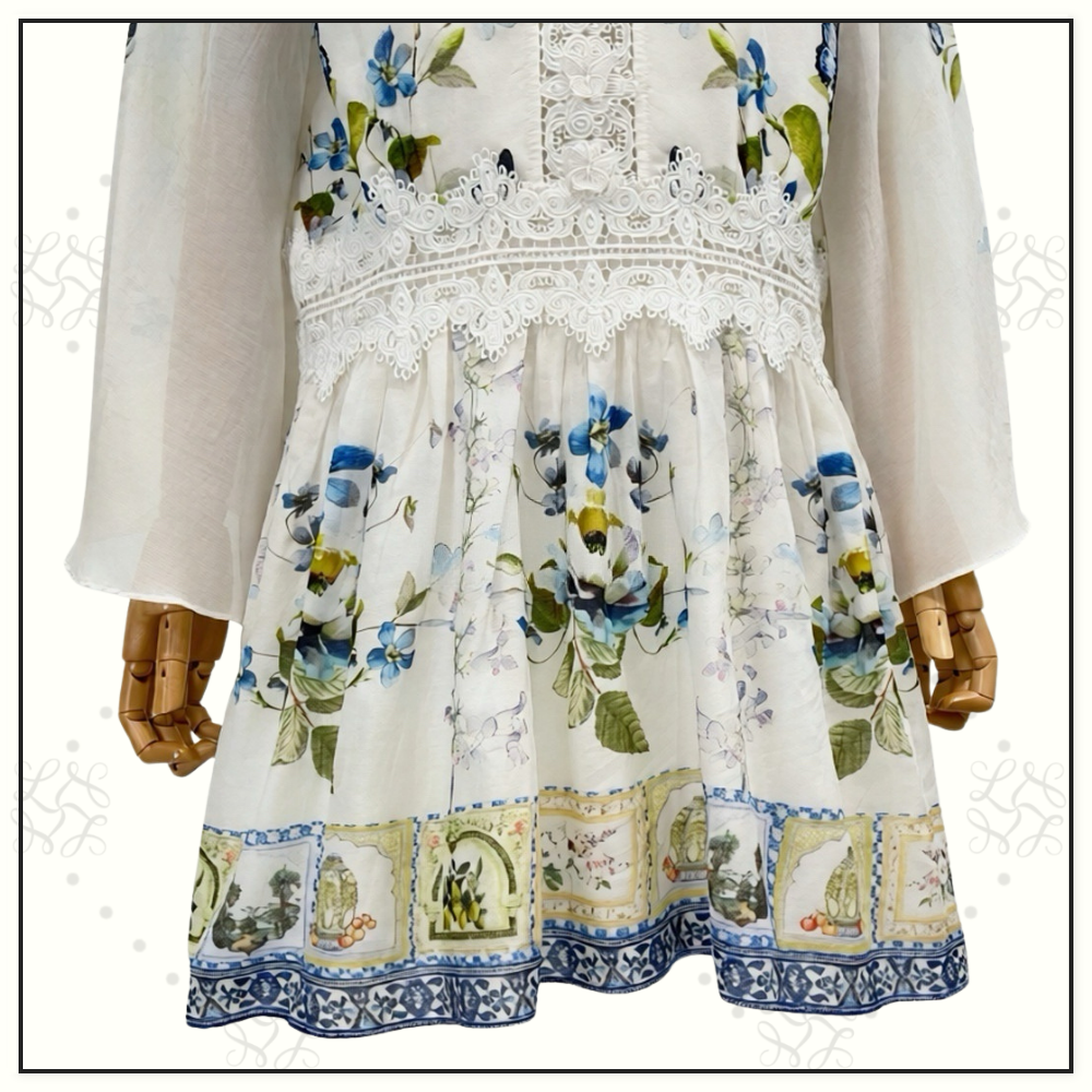 SHORT DRESS WITH DROPPED WAIST