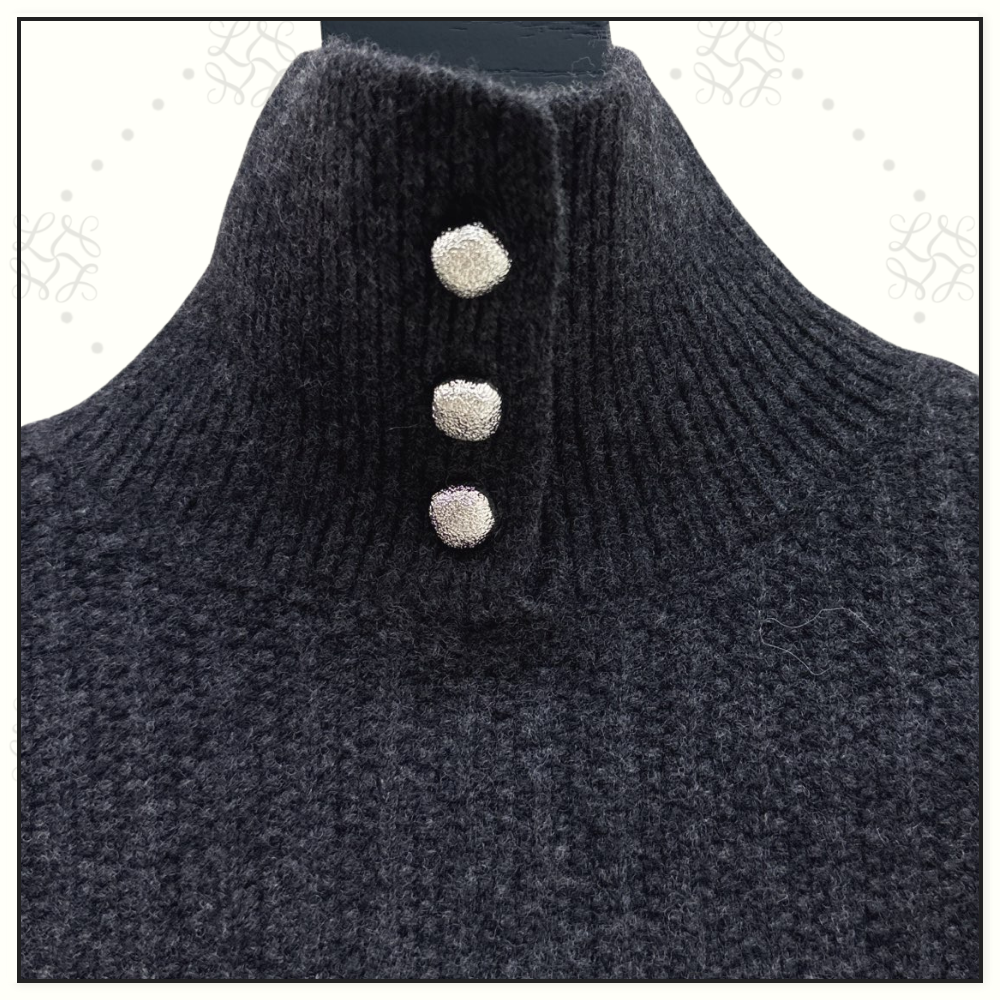 WOOL HIGH NECK PONCHO