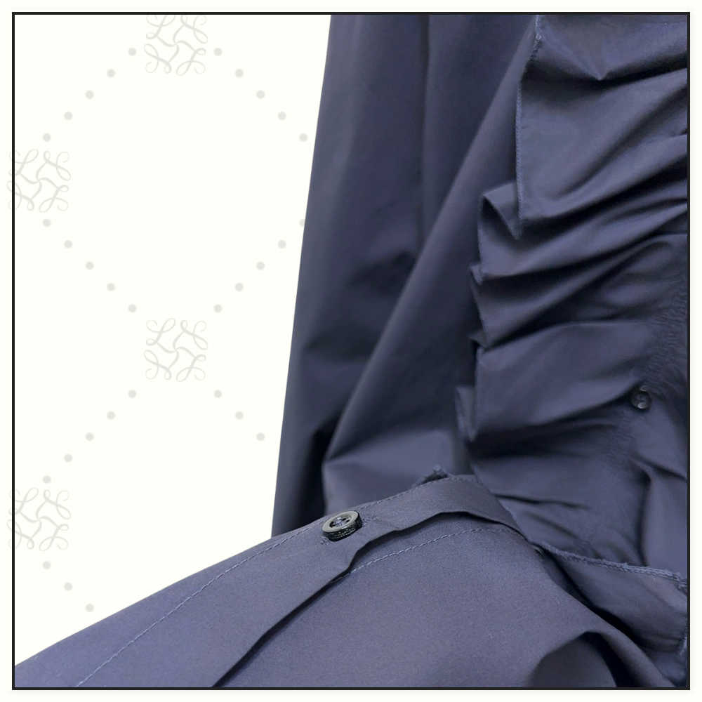 REMOVABLE RUFFLED COLLAR DRESS