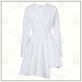 ASYMMETRICAL V NECK SHORT DRESS