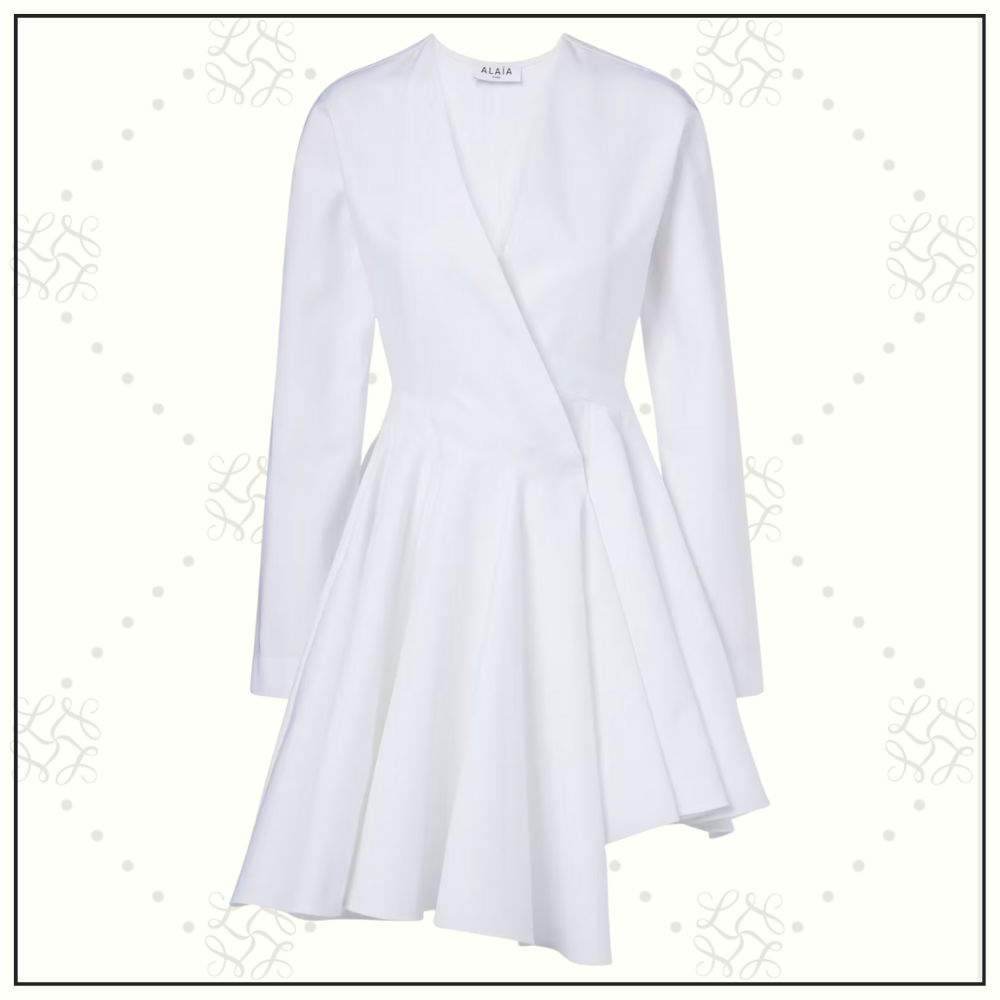 ASYMMETRICAL V NECK SHORT DRESS