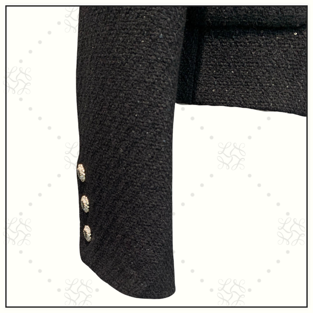 GLITTERED WOOL TWEED JACKET