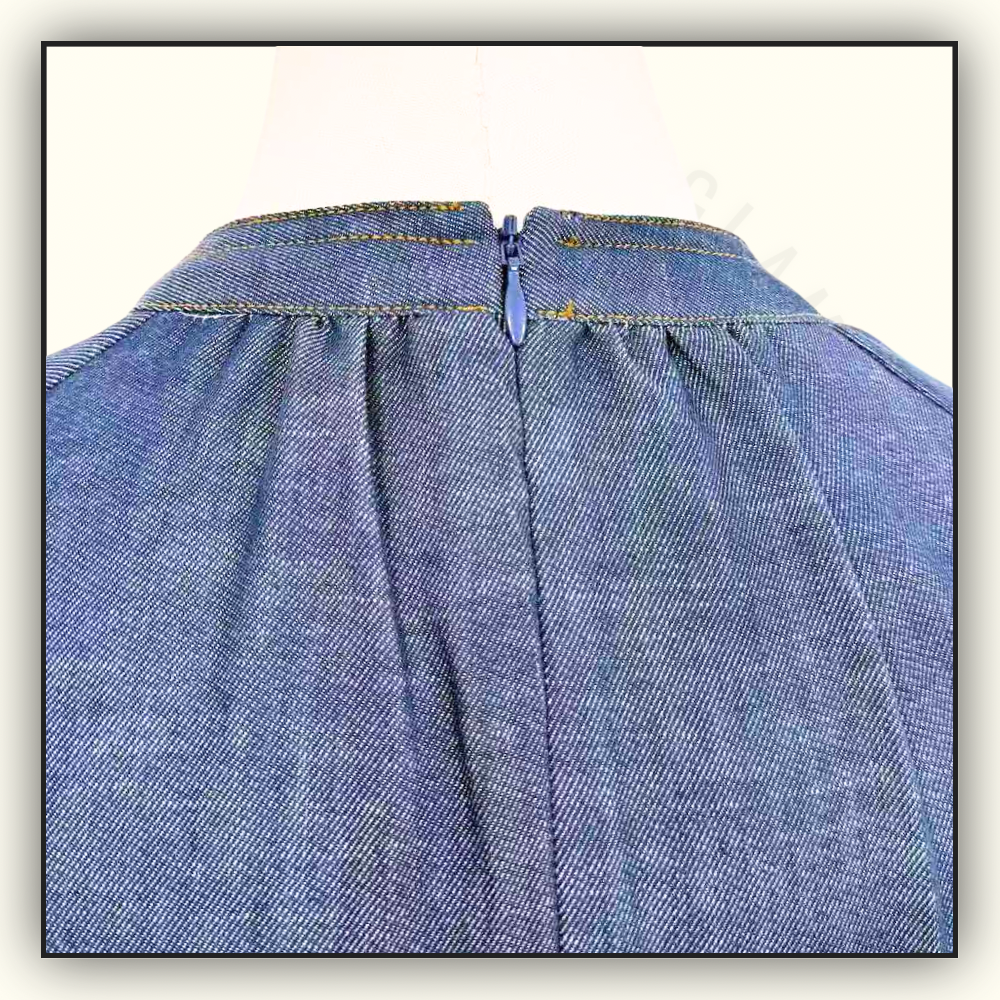 AWAKEN BELTED DENIM MINI DRESS