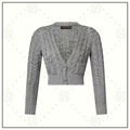 CROPPED CABLE KNIT CARDIGAN