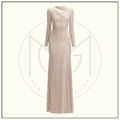 GOLD RHINESTONE MESH CUT OUT MAXI DRESS