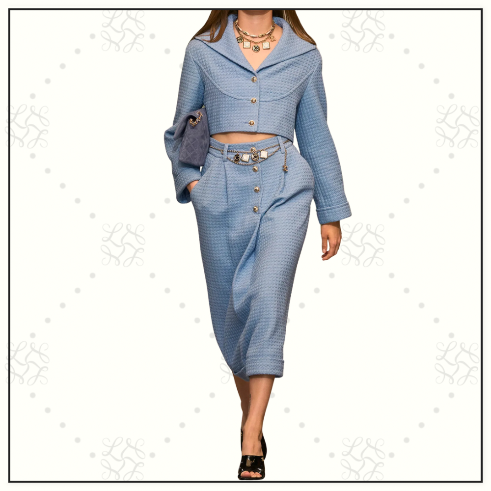 COTTON TWEED CROPPED JACKET