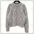 WOOL CABLE KNIT SWEATER