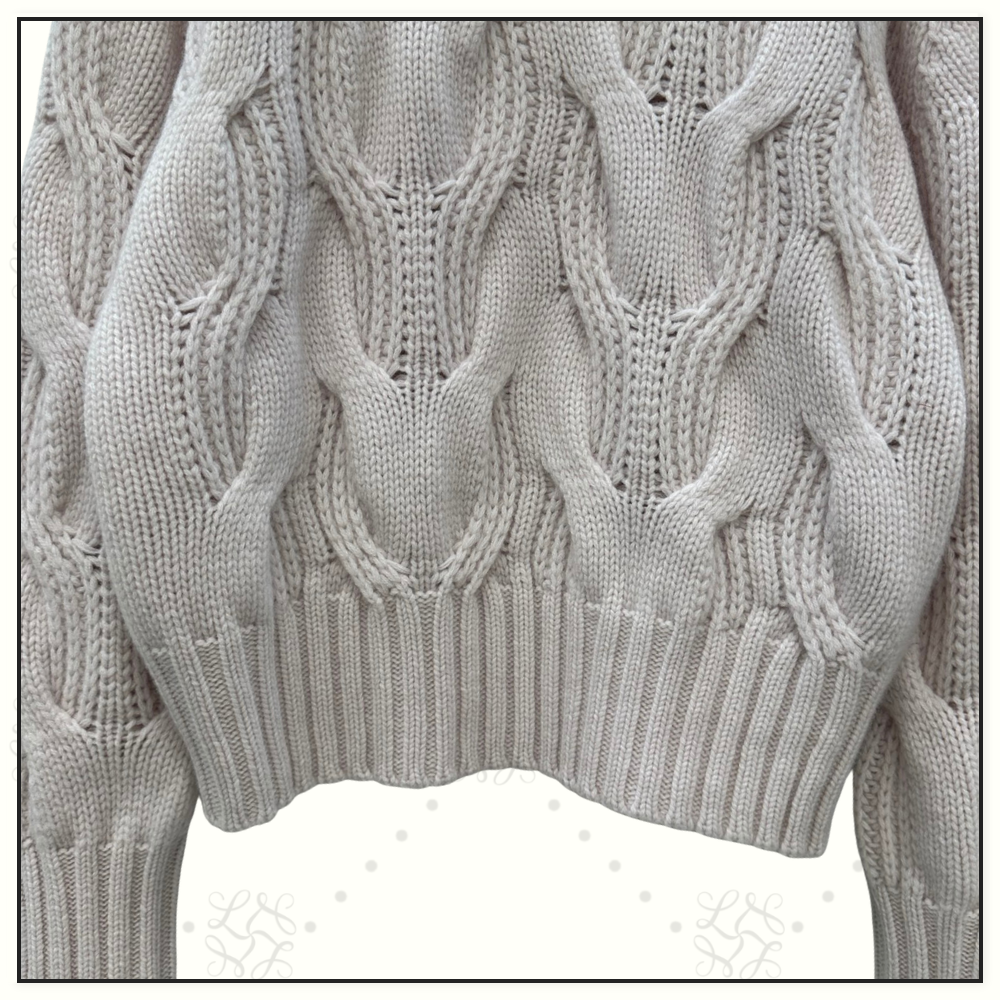 WOOL CABLE KNIT SWEATER