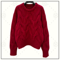WOOL CABLE KNIT SWEATER