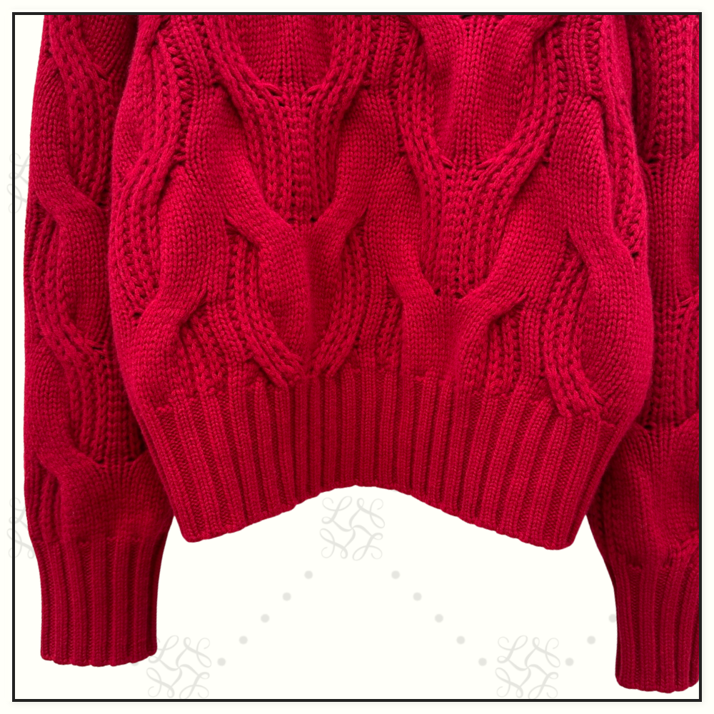 WOOL CABLE KNIT SWEATER
