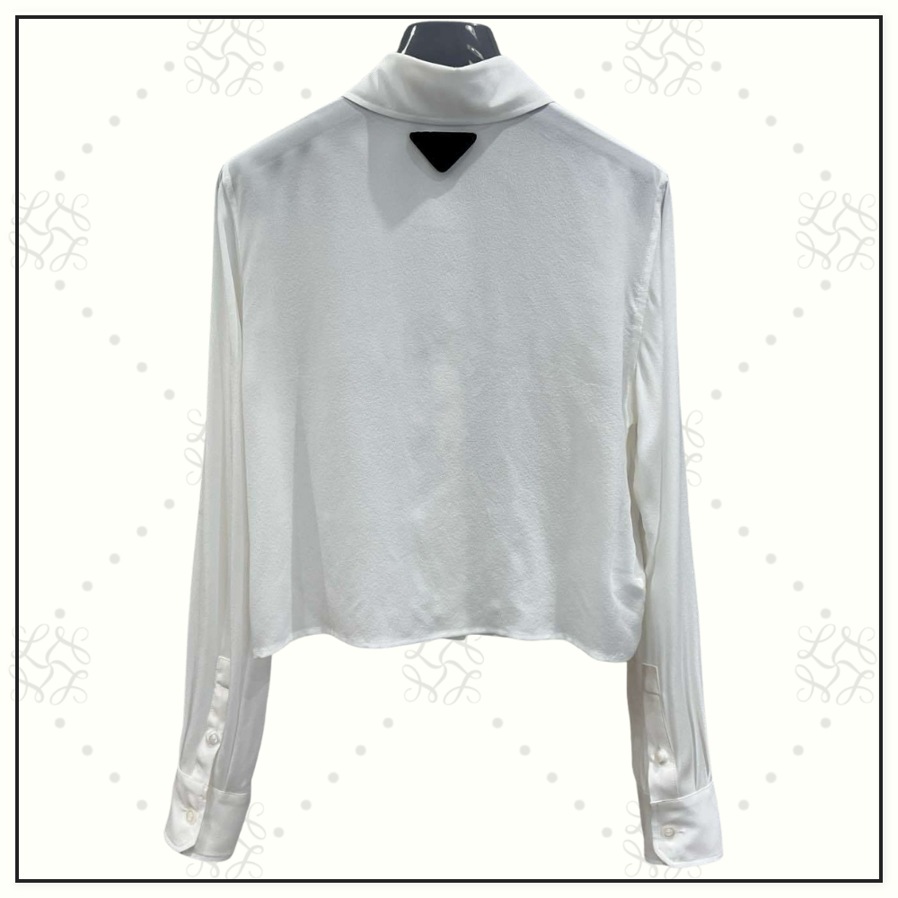 SILK BOW DETAIL SHIRT