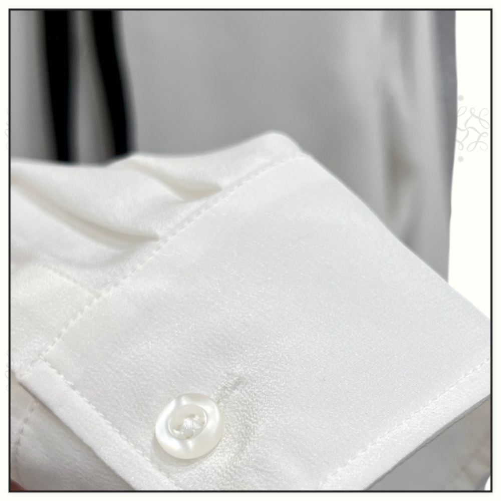 SILK BOW DETAIL SHIRT