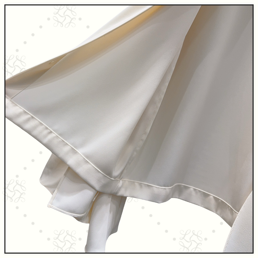 SILK FLARED SLEEVE BLOUSE