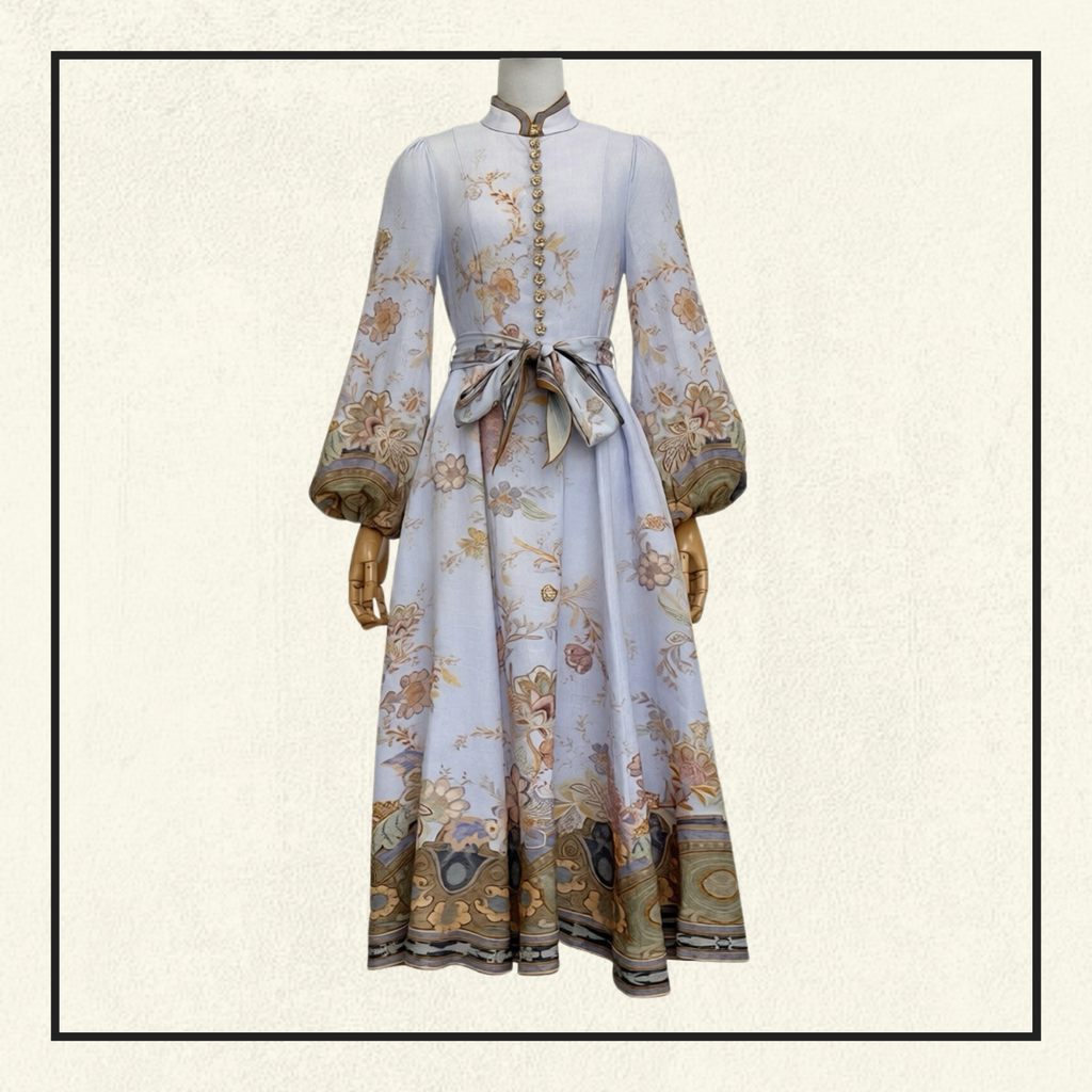 LUNA BUTTON MIDI DRESS
