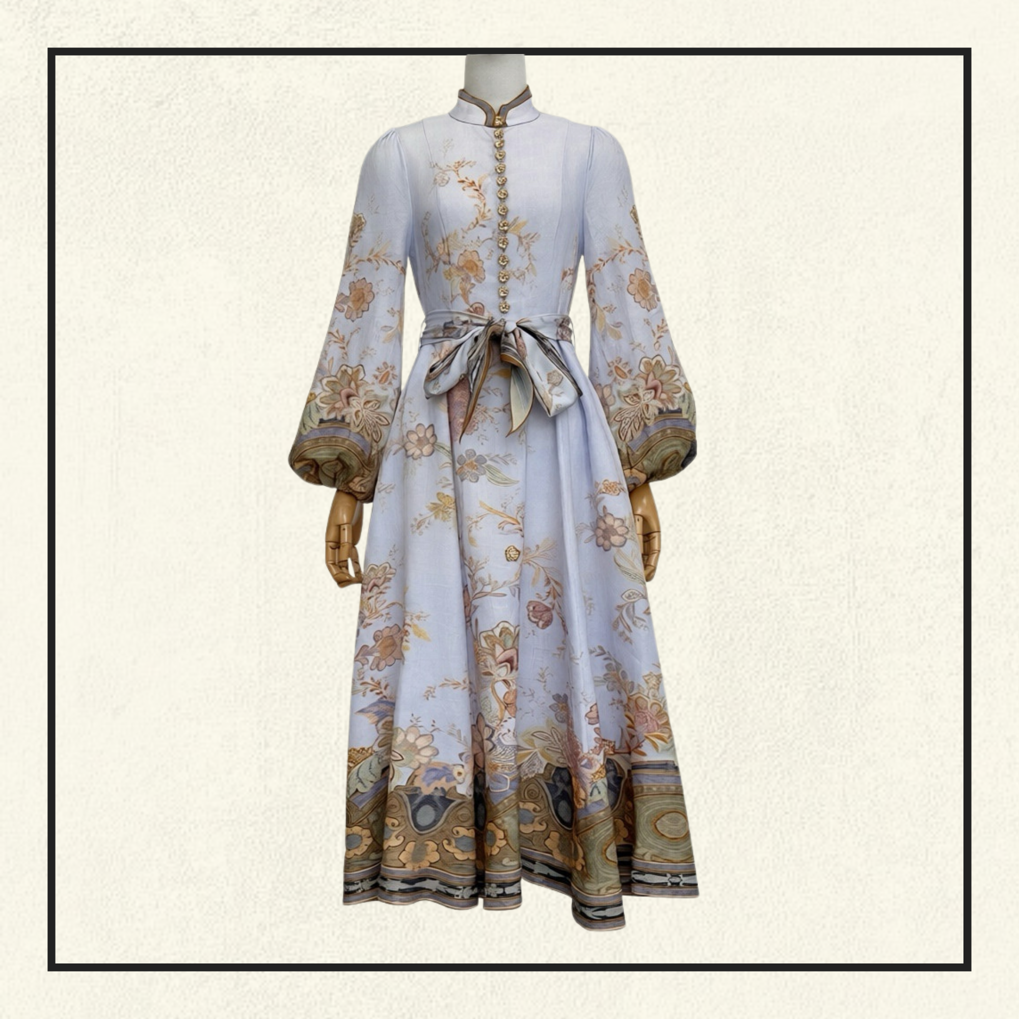 LUNA BUTTON MIDI DRESS