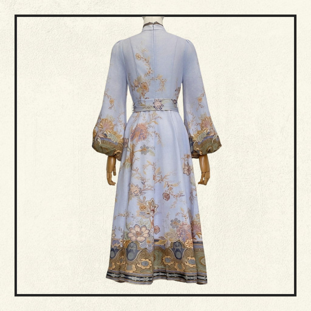 LUNA BUTTON MIDI DRESS