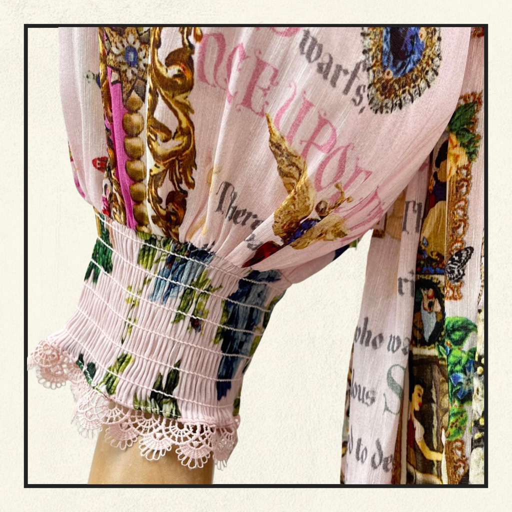 SHIRRED WAISTBAND LONG DRESS