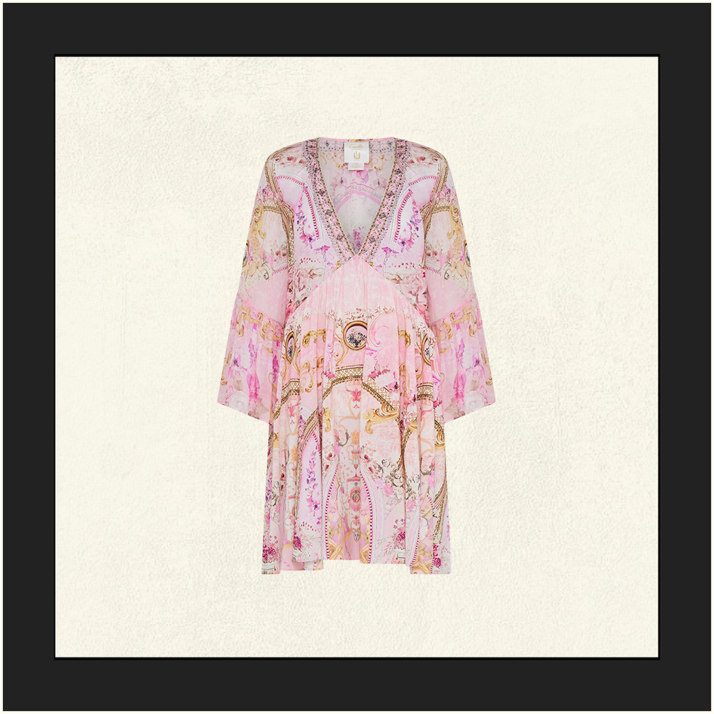 A LINE RUFFLE SLEEVE DRESS