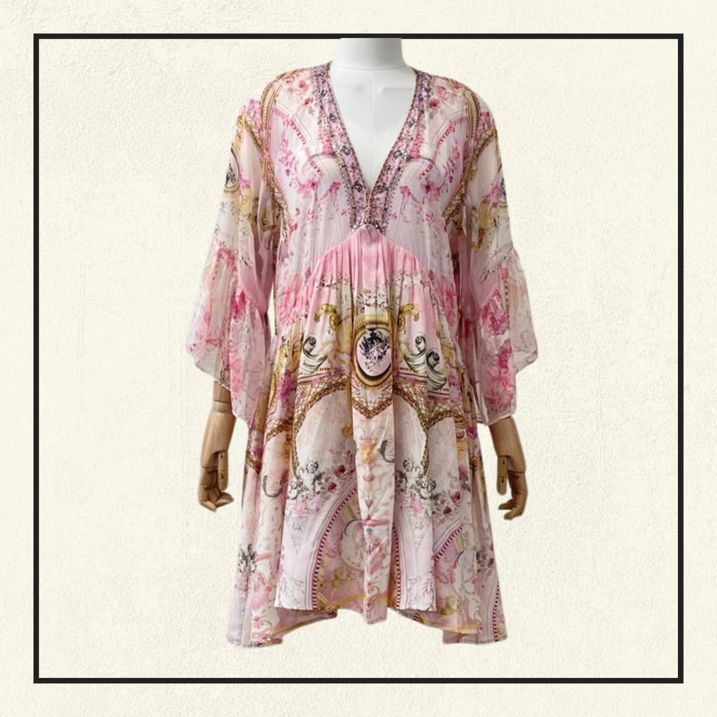 A LINE RUFFLE SLEEVE DRESS