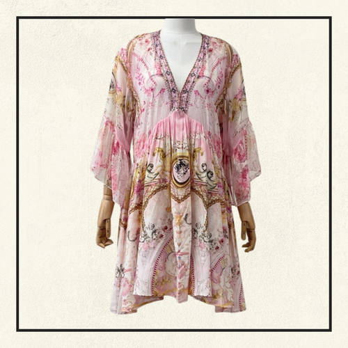 A LINE RUFFLE SLEEVE DRESS