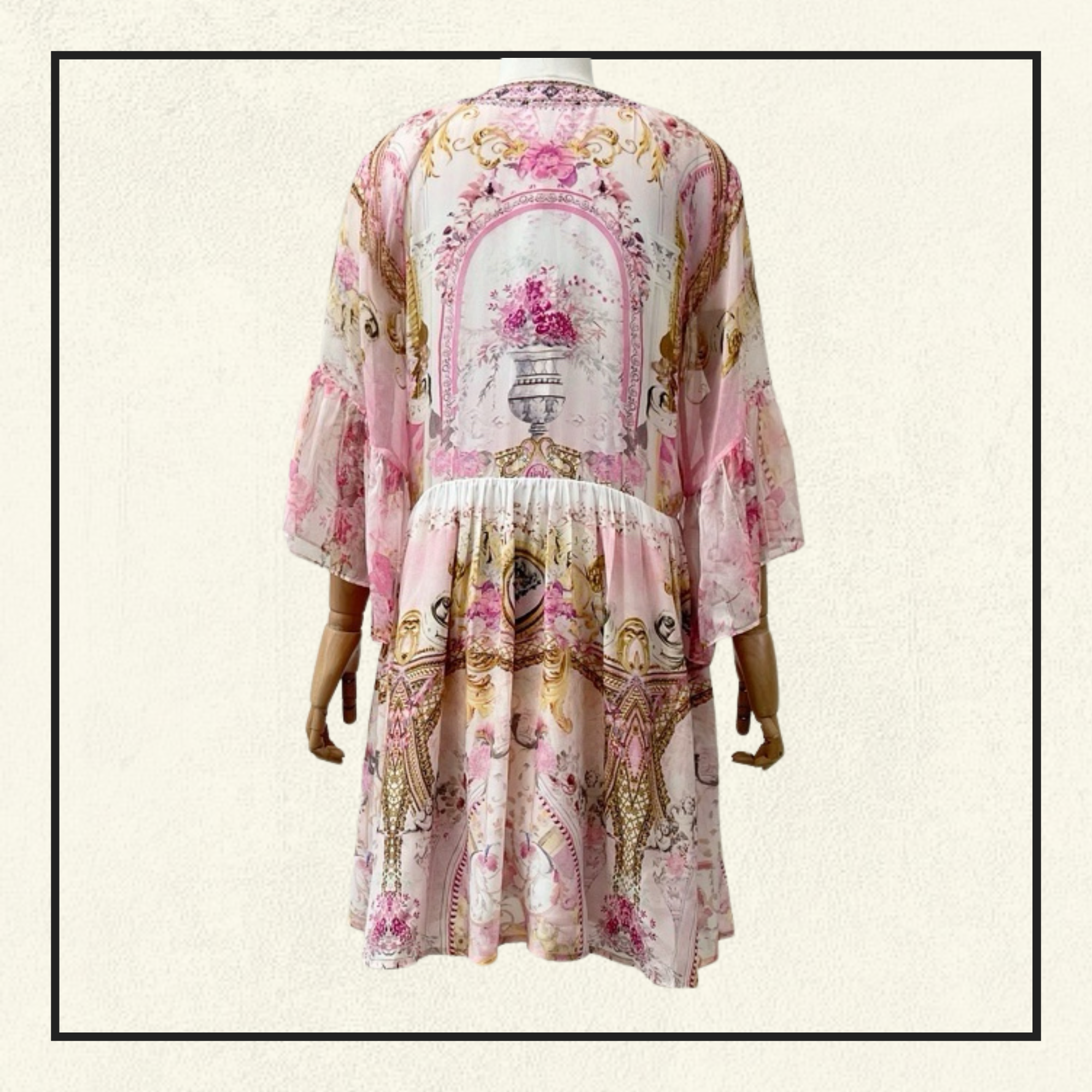 A LINE RUFFLE SLEEVE DRESS