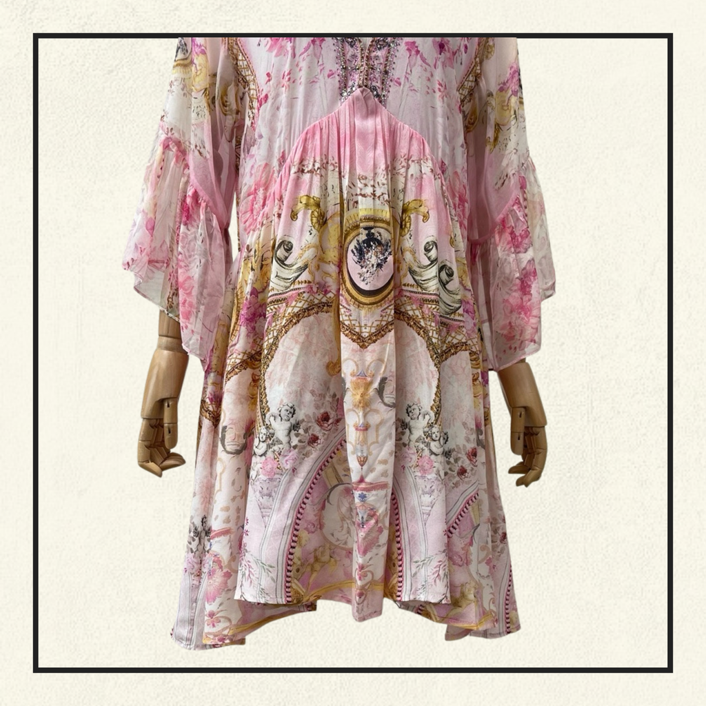 A LINE RUFFLE SLEEVE DRESS