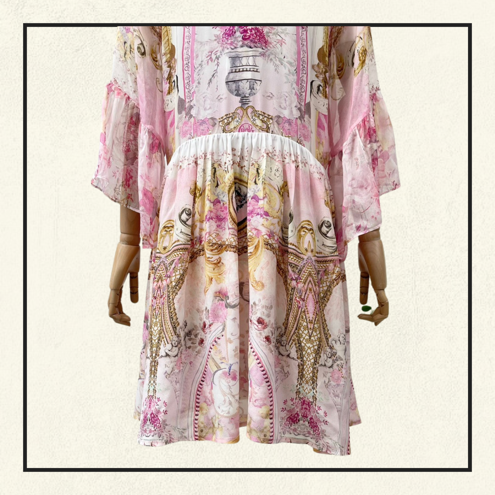 A LINE RUFFLE SLEEVE DRESS