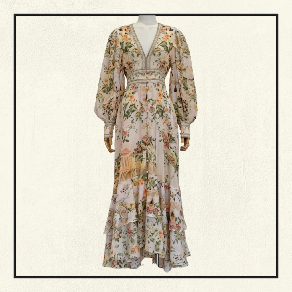 LONG BUTTON FRONT DRESS