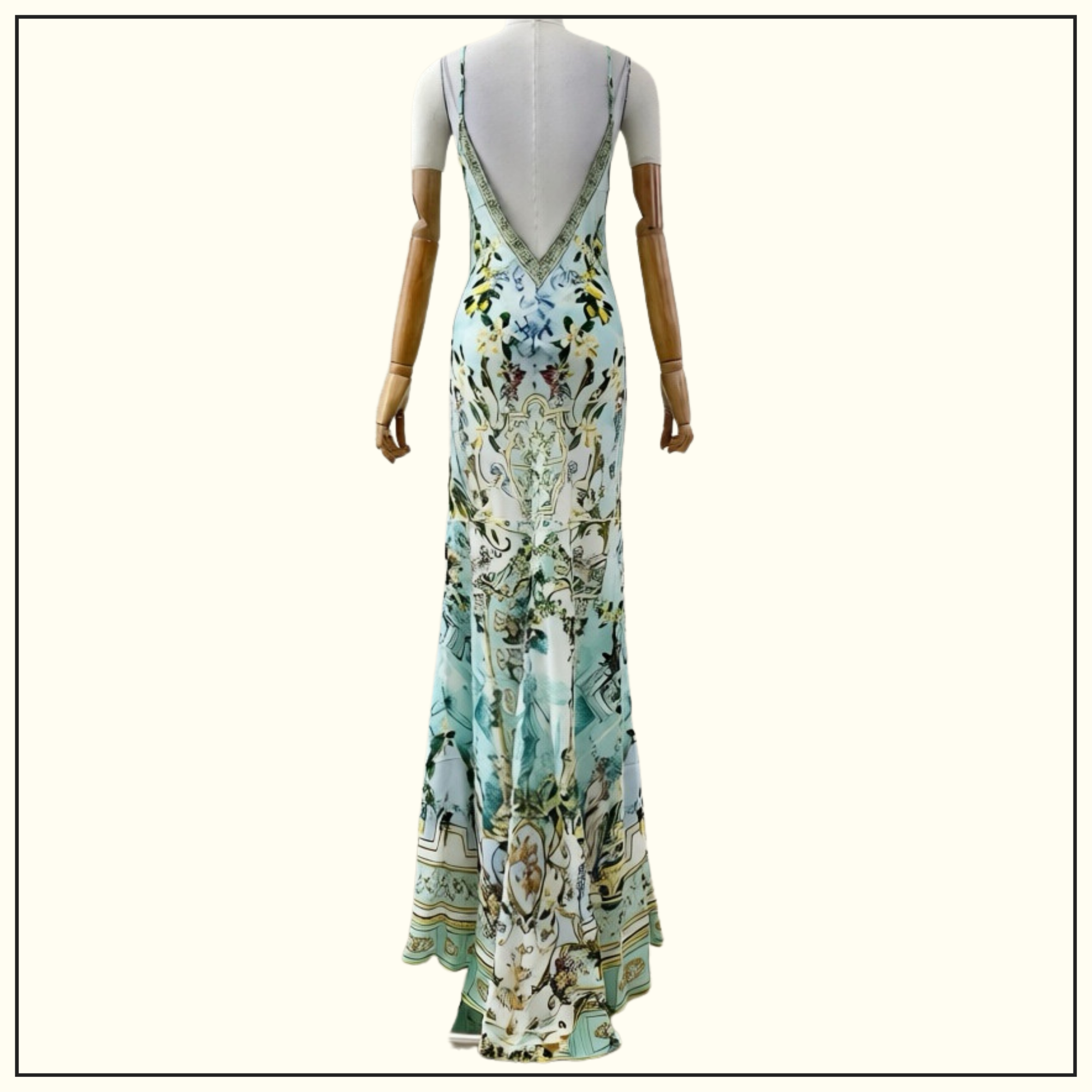 V-NECK LONG BIAS SLIP DRESS