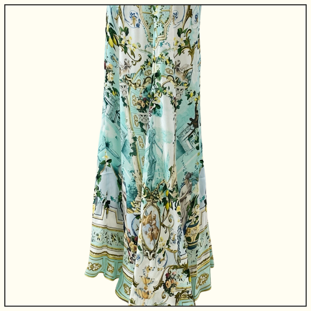 V-NECK LONG BIAS SLIP DRESS