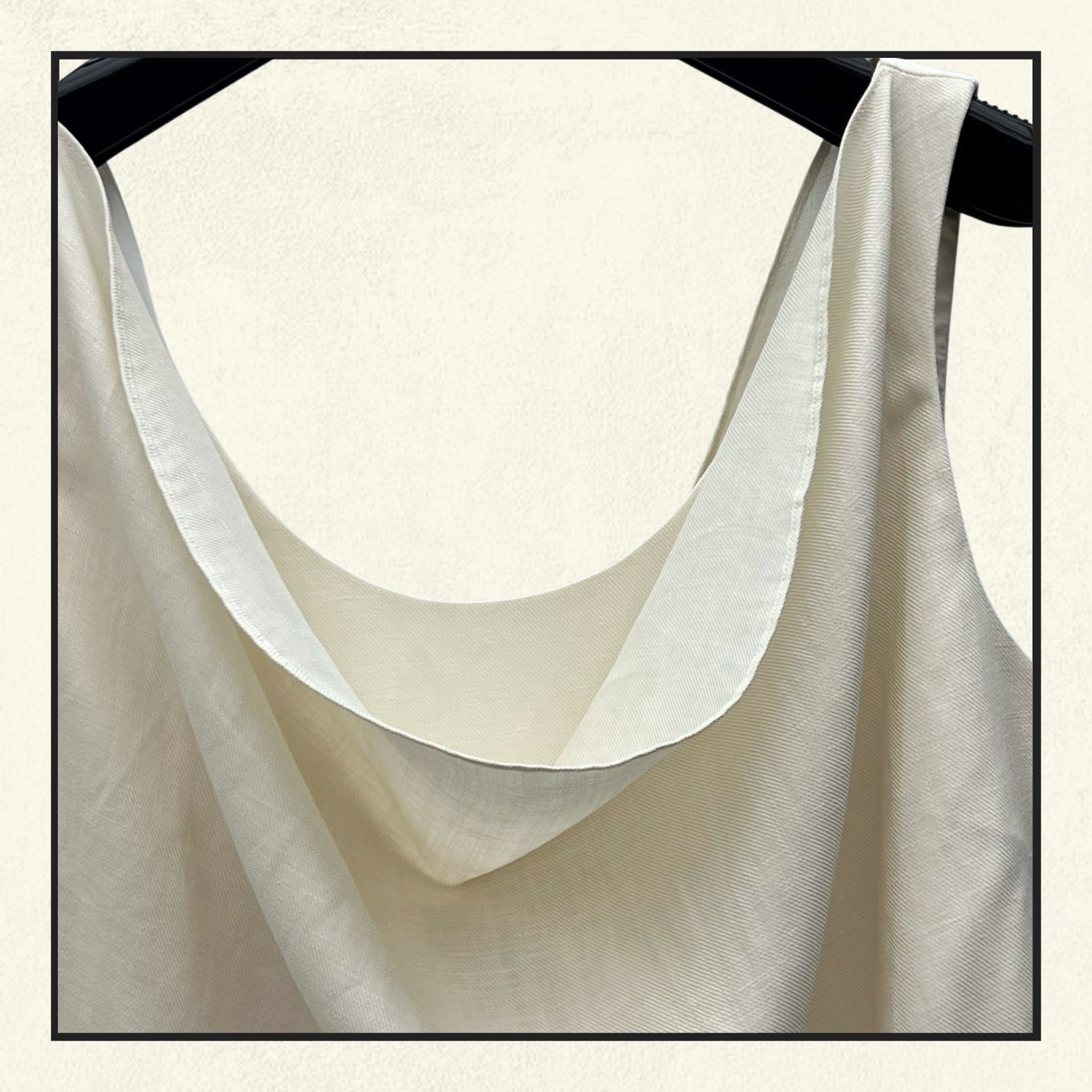 LINEN BLEND TWILL TOP