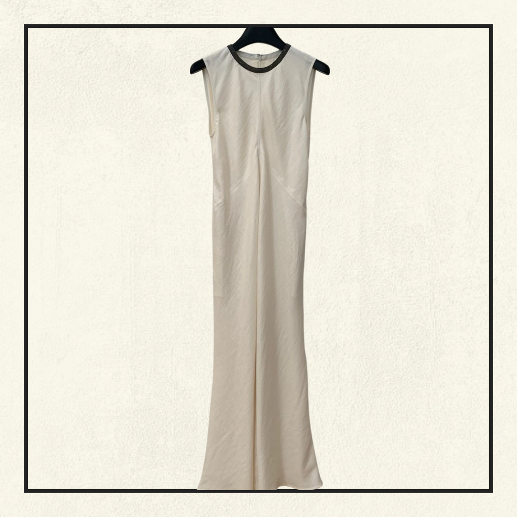 MAXI DRESS WITH SEQUIN COLLAR