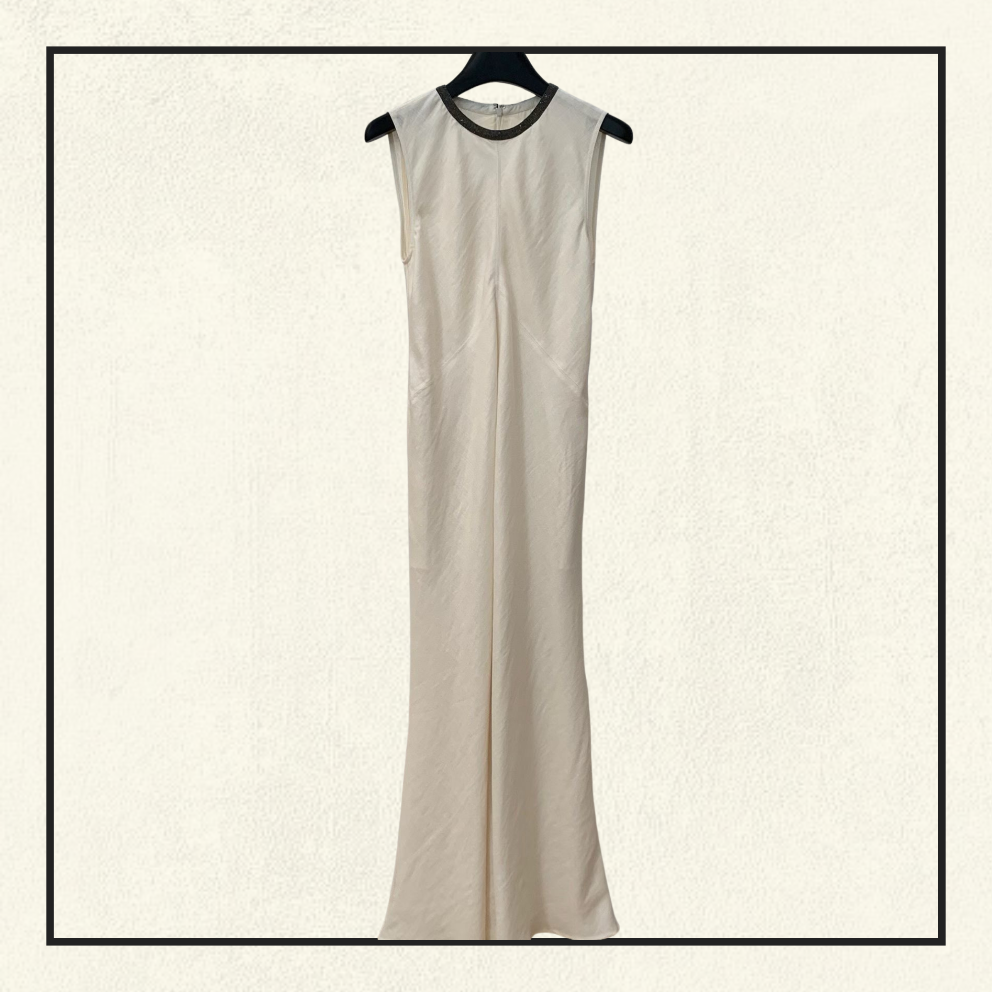 MAXI DRESS WITH SEQUIN COLLAR